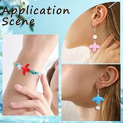 10шт 5 цвета выпечки окрашенные стеклянные бусины&nbsp;LAMP-YW0004-18