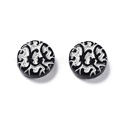 Черные непрозрачные акриловые бусины&nbsp;OACR-G016-35A