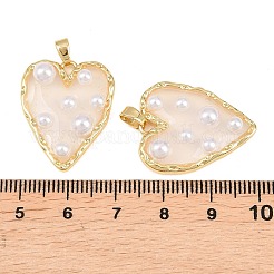 Подвески из латуни и эпоксидной смолы с покрытием стойки&nbsp;KK-C059-10A-G