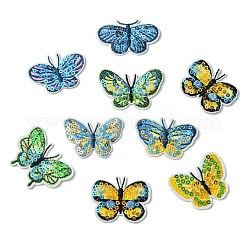 16 шт. 8 стиля полиэстеровые термонашивные заплатки для одежды&nbsp;PATC-CJ0001-05