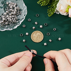 100 шт. 2 стиля бусин из нержавеющей стали 304&nbsp;STAS-DC0017-28