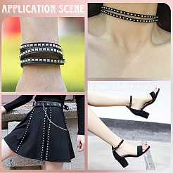 2 рулон двухцветного шнура из искусственной замши с алюминиевыми заклепками&nbsp;OCOR-CY0001-03P