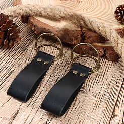 2шт. прямоугольная подвеска из искусственной кожи в стиле средневековья. с кольцом из сплава&nbsp;AJEW-CL0001-86