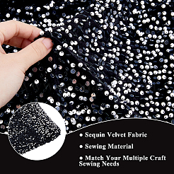 2 ярд бархатной ткани с пайетками&nbsp;AJEW-DC0001-87A