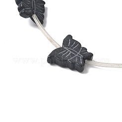 Натуральный черный камень бисер нитей G-B136-A07