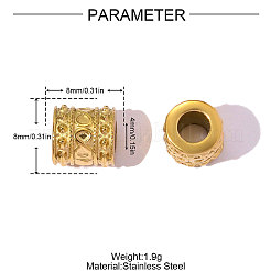 Колонна 304 нержавеющая сталь европейские бусины&nbsp;STAS-OY007-72G