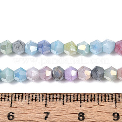 Нити из окрашенных стеклянных бусин с эффектом омбре&nbsp;LS-GLAA-T025-4mm-09K