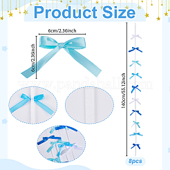 8 шт. полиэстеровый бант для одежды&nbsp;HJEW-OC00323