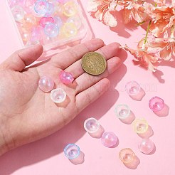 40шт 8 цвета прозрачные пластиковые колпачки для бусин&nbsp;KY-CJ0001-97