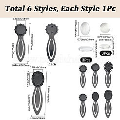6 шт. 6 стиля цинковый сплав закладки поиск&nbsp;FIND-SC0015-27
