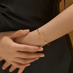 Прозрачные браслеты-манжеты из кубического циркония&nbsp;LS-BJEW-P305-03G