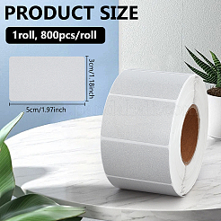800 шт. прямоугольные бумажные термопечатные этикетки-наклейки&nbsp;AJEW-WH0777-003B