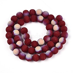 Нити из матовых непрозрачных стеклянных бусин&nbsp;GLAA-T032-P8mm-MBB05