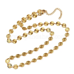 304 нержавеющая сталь кулон в форме сердца плоская цепочка с пайетками двухслойные ожерелья для женщин&nbsp;LS-NJEW-F343-03G