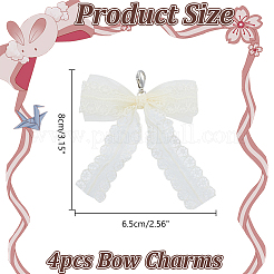 Кружевные банты для украшения обуви&nbsp;FIND-WH0126-646A