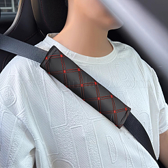 4 шт. универсальные накладки на ремни безопасности автомобиля из искусственной кожи&nbsp;AJEW-CL0001-96B