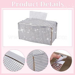 Складные коробки для хранения салфеток из блестящей искусственной кожи и пайеток&nbsp;ABAG-ME0001-07B