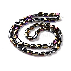 Граненые гальванические непрозрачные стеклянные бусины&nbsp;GLAA-G092-B05