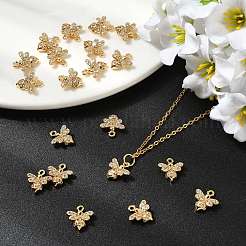 Подвески в виде пчел из кубического циркония с микропаве из латуни&nbsp;XGR0165G-110G