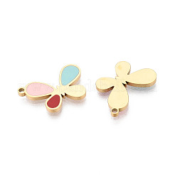Подвески в виде бабочек из нержавеющей стали 304 с эмалью.&nbsp;STAS-T073-22G