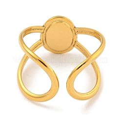 Ионное покрытие (ip) 304 нержавеющая сталь овальные манжетные кольца компоненты&nbsp;RJEW-A043-07G