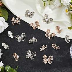 12 шт. 2-х цветные железные пуговицы со стразами&nbsp;FIND-FH0016-79