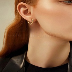 2 пара серег-колец из нержавеющей стали 304 с ионным покрытием (IP) в 2 стилях&nbsp;EJEW-LP0012-16