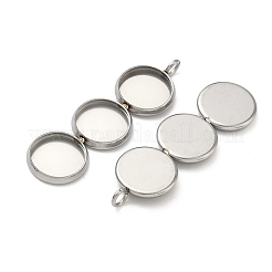 Оправы для подвесок из нержавеющей стали 304 в виде кабошонов&nbsp;STAS-K320-03B-P