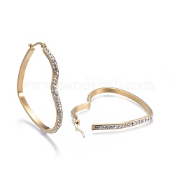 201 серьги-кольца из нержавеющей стали&nbsp;EJEW-A052-34A