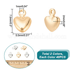 80шт 2 цвета латунные подвески&nbsp;KK-AR0003-20
