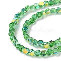 Прозрачные стеклянные бусины гальваническим пряди&nbsp;GLAA-Q099-A01-03