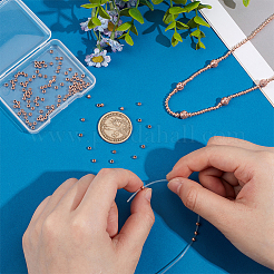 300 шт. латунные распорные бусины для покрытия стойки&nbsp;KK-PH0012-43A-RG