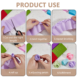 16 шт. 16-х цветная гофрированная бумага для самостоятельного изготовления цветка розы&nbsp;DIY-FH0010-04