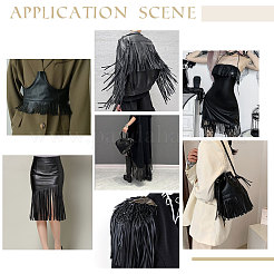 3 метр искусственной кожи с кисточками для отделки&nbsp;DIY-PH0010-44C-02