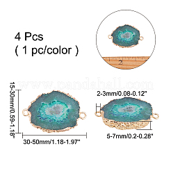 Гальваника соединительные звенья гальванические натуральные друзья агат&nbsp;G-AR0003-93G