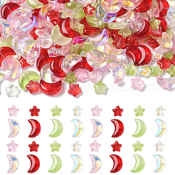 100шт 2 стиля прозрачные стеклянные бусины&nbsp;GLAA-YW0005-14A