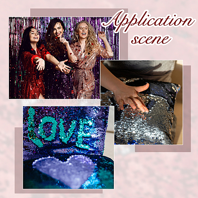 Ткань с пайетками&nbsp;DIY-WH0888-451B-1