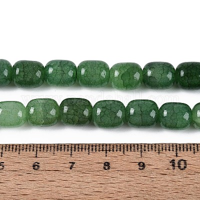 Выпечки нарисованные потрескивание стеклянные бусины пряди&nbsp;DGLA-N019-01B-14-1