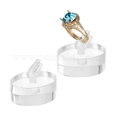 Акриловые держатели для колец&nbsp;RDIS-WH0020-02B-01-1