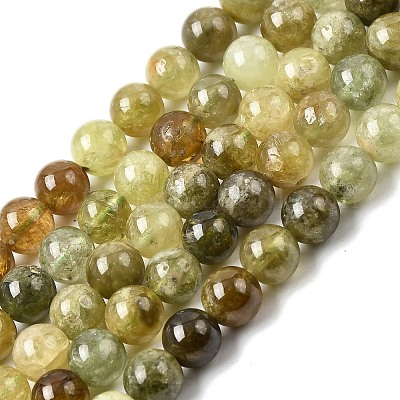 Естественный зеленый гранат бисер нитей&nbsp;G-G344-A04-6mm-1