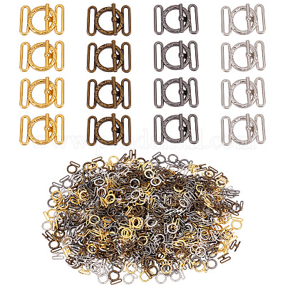 40 пара двухцветных железных пряжек&nbsp;FIND-GO0002-41-1