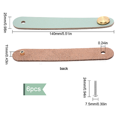Кожаная ручка&nbsp;LS-DIY-WH0182-20D-1