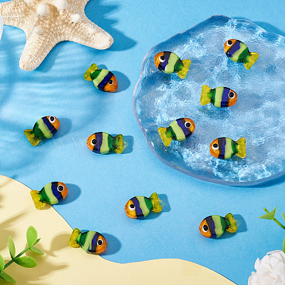 12шт ручной работы бусины лэмпворк&nbsp;LAMP-TA0001-74D-1