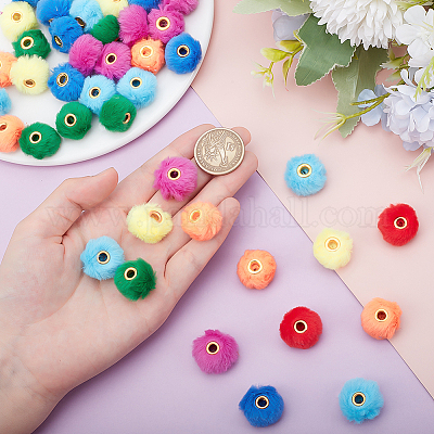 84 шт. 7 цвета имитация кроличьей шерсти европейские бусины&nbsp;FIND-PH0027-67-1