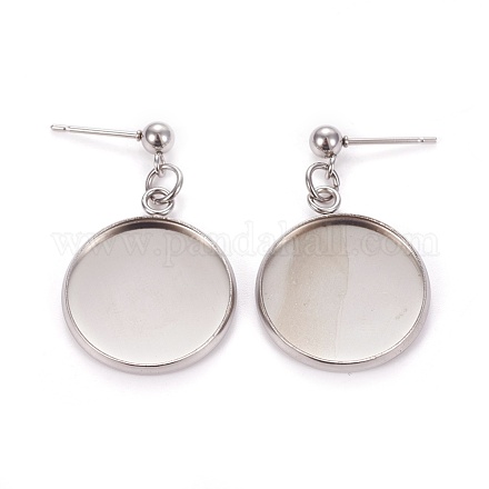 Серьги-гвоздики из нержавеющей стали 304&nbsp;STAS-L226-019D-P-1