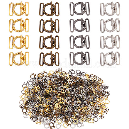 40 пара двухцветных железных пряжек&nbsp;FIND-GO0002-41-1