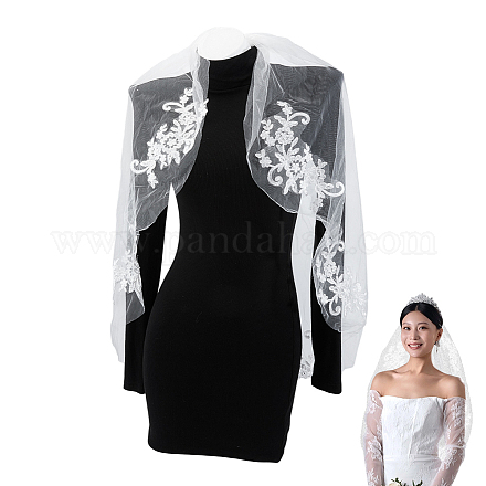 Свадебная фата из полиэстера&nbsp;DIY-WH0899-485B-1