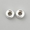 S925 Sterling Silver Beads, Rondelle, Silver, 6x3.5mm, Hole: 2.5mm