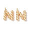 Brass Pendants, Cadmium Free & Nickel Free & Lead Free, Letter Charms, Real 18K Gold Plated, 12x8.5x2mm, Hole: 1mm