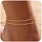 Brass Layered Satellite Chain Double Layer Anklets for Women, Golden, 8-1/4 inch(210mm)